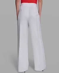 Karl Lagerfeld Paris Women's Linen-Blend Wide-Leg Sailor Pants