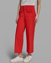 Karl Lagerfeld Paris Women's Straight Bow Pocket Pants
