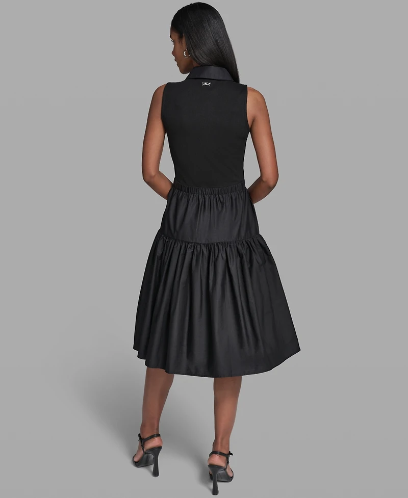 Karl Lagerfeld Paris Women's Collared Tank Dress