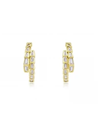 The Lovery Cz Snake Hoop Earrings 14K Gold-Plated Sterling Silver