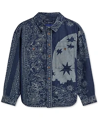 Scotch & Soda Men's Long-Sleeve Jacquard Overshirt