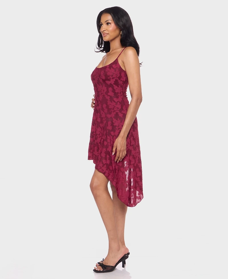 Alex & Sophia Juniors' Scoop Neck Jacquard Dress