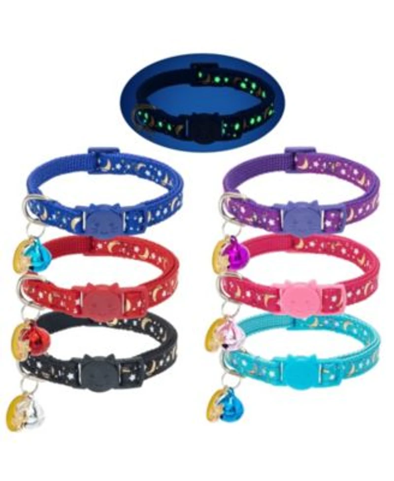 Aronkl Spring Cat Collars Breakaway Bow Tie Bell Adjustable Flower Bee Pattern Kitten Safety Buckle