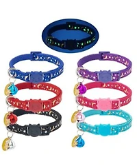 Aronkl Spring Cat Collars Breakaway Bow Tie Bell Adjustable Flower Bee Pattern Kitten Safety Buckle