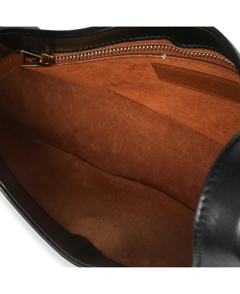 Pre-Owned Saint Laurent Black Smooth Calfskin Le Fermoir Hobo