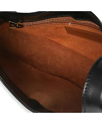 Pre-Owned Saint Laurent Black Smooth Calfskin Le Fermoir Hobo