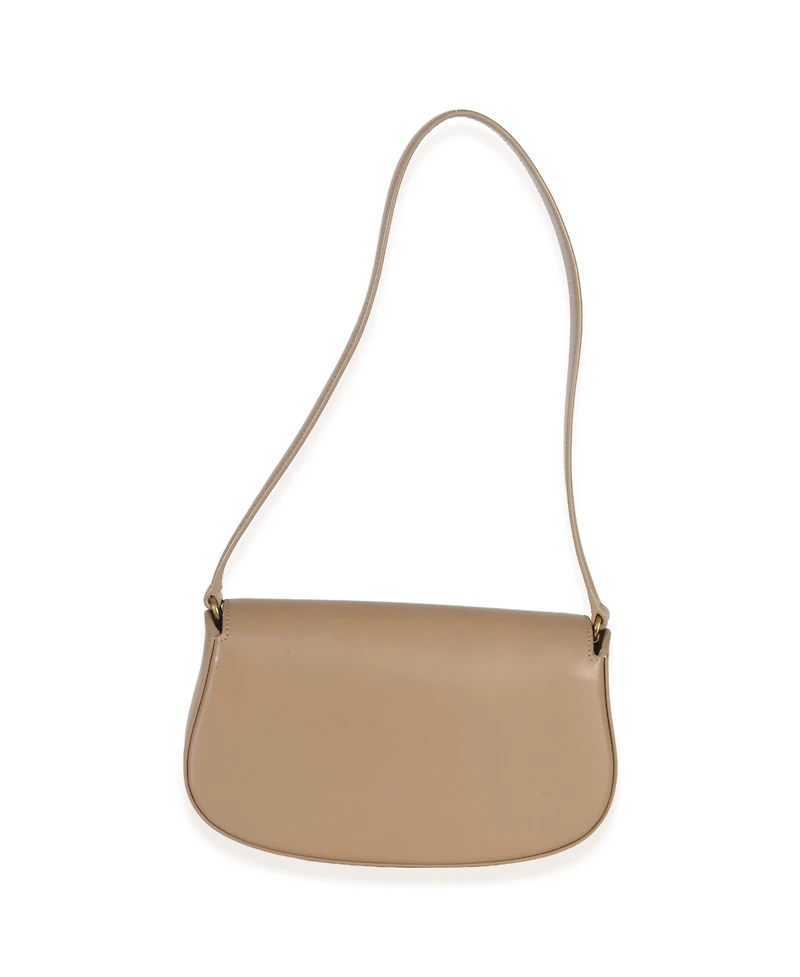 Pre-Owned Saint Laurent Beige Box Calfskin Mini Voltaire Shoulder Bag