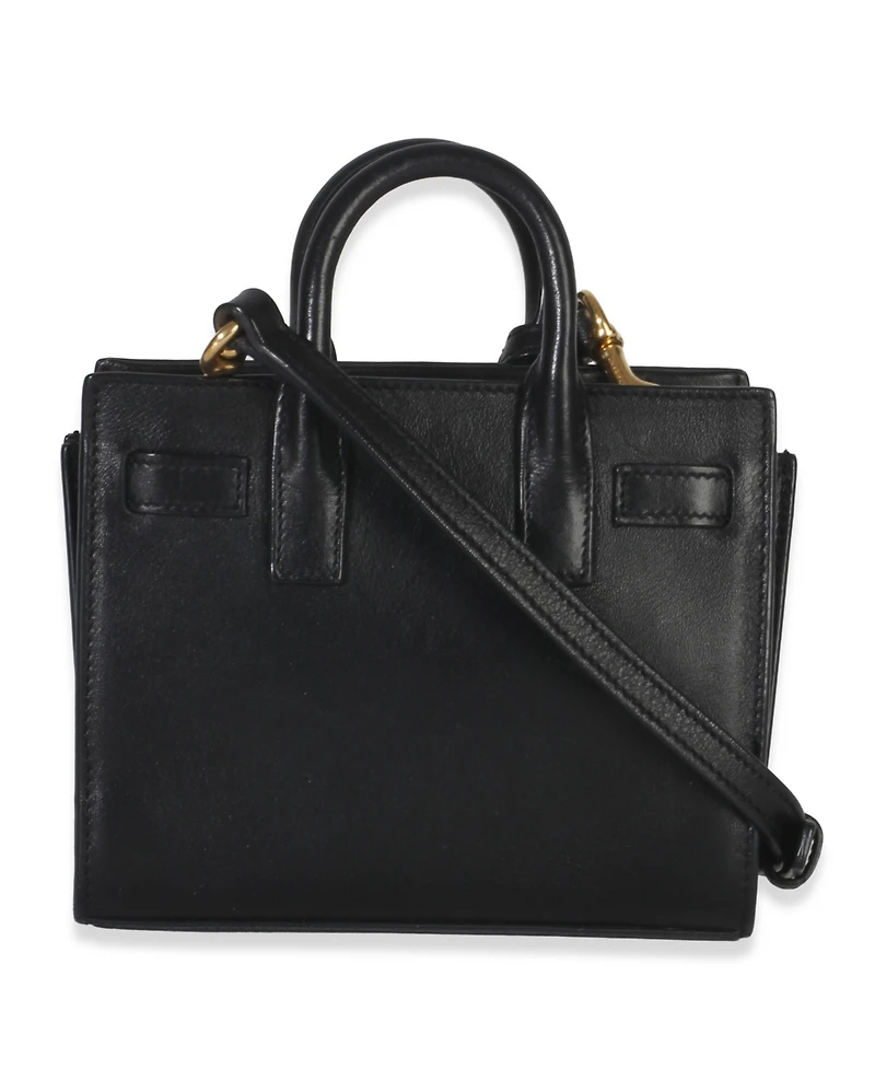 Pre-Owned Saint Laurent Black Smooth Calfskin Toy Sac Du Jour