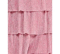 Emerald Sundae Juniors' Pleated Lurex Sweetheart Neck Dress