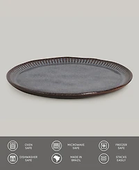 Porto Brasil Stoneware Linhas Dinner Plates