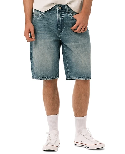 Men's Dean Relaxed-Straight Fit Stretch Knit 10.5" Denim Shorts