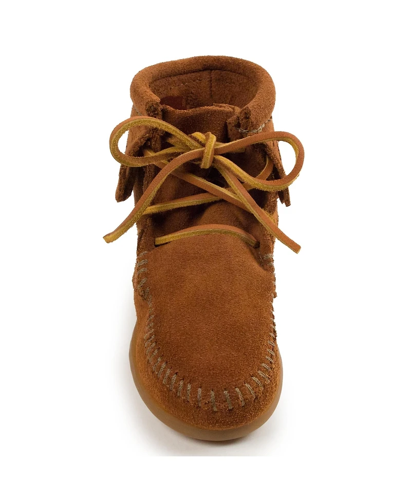 Minnetonka Little Girls Kids' Suede Tramper Lace Up Boots