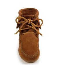 Minnetonka Little Girls Kids' Suede Tramper Lace Up Boots