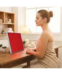 Pursonic Led Light Therapy Panel and Durable Hot and Cold Gel Ice Head Wrap