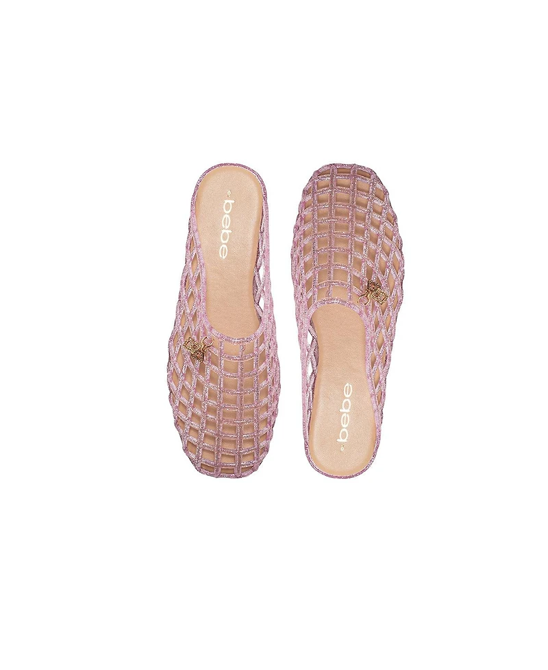Bebe Women s Jelly Sandals - Cute Flat Sandals, Shoes for with Dangling Charms