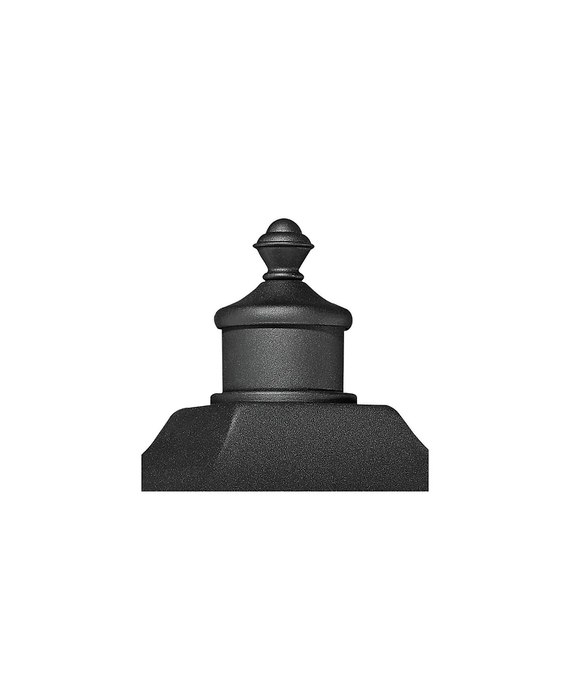 John Timberland Moray Bay High Mission Outdoor Post Light Fixture Pole Porch with Pier Mount Adapter 3-Light Glass Shade