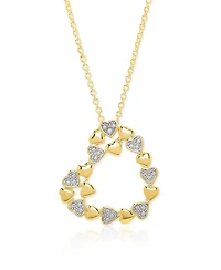 Macy's Diamond Accent 0.005 ct. t. w. Heart of Hearts Pendant, 18'' Necklace