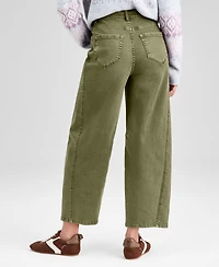 And Now This Women's High-Rise Washed Barrel-Leg Jeans, Exclusively at Macy's