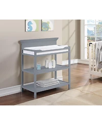Flynama Modern Changing Table Finish with Two Shelves and 4 Side Safety Rails for Nursery