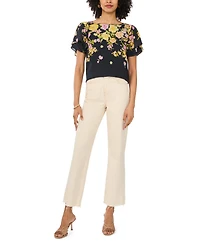 Vince Camuto Women's Crew Neck Tulip-Sleeve Blouse