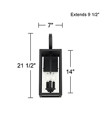 John Timberland Mira Modern Outdoor Wall Light Fixture Flat 21 1/2" Clear Glass for Post Exterior Barn Deck House Porch Yard Posts Patio Home