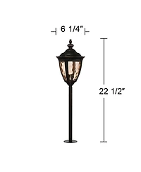 John Timberland Uvas 22 1/2" High Traditional Outdoor Landscape Path Lights Porch House Set of 2 Led Bulb Finish