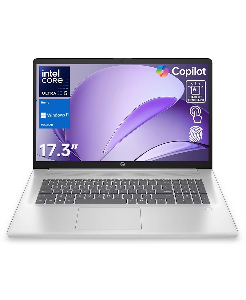 Hp Essential 17.3" Traditional Laptop Intel Core Ultra 5 16GB Ram Intel Graphics 1TB Ssd Storage Windows 11 Home 60Hz - Silver