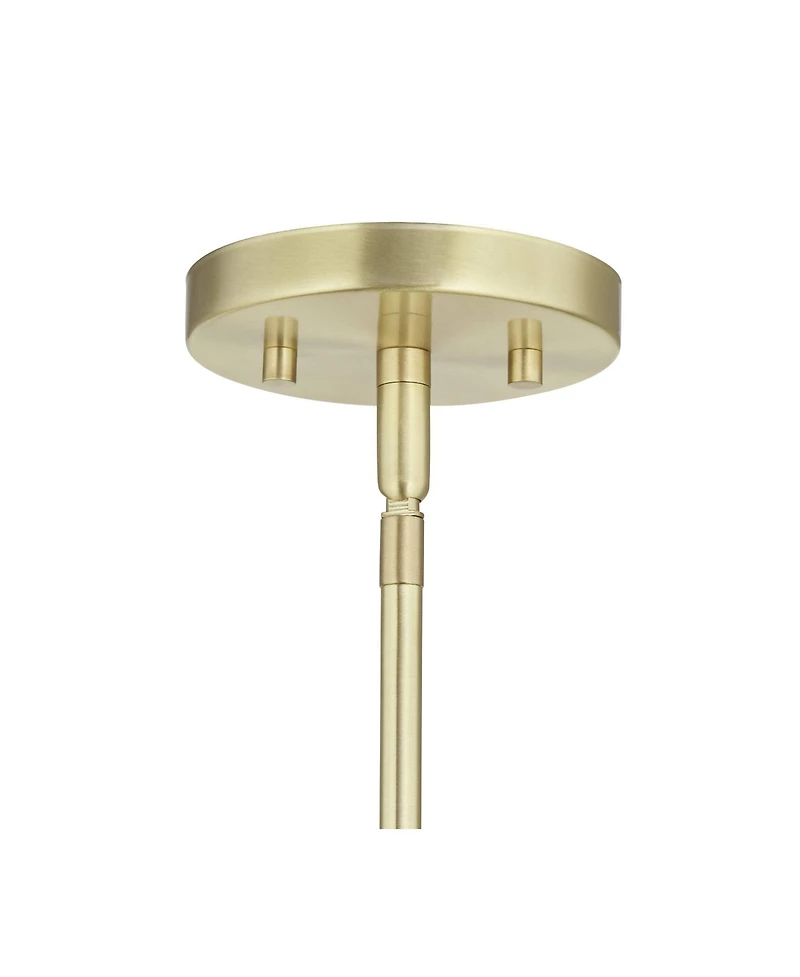 Possini Euro Design Nima Black Gold Mini Pendant Light 8" Wide Modern Open Rectangle Metal Fixture for Dining Room Kitchen Island