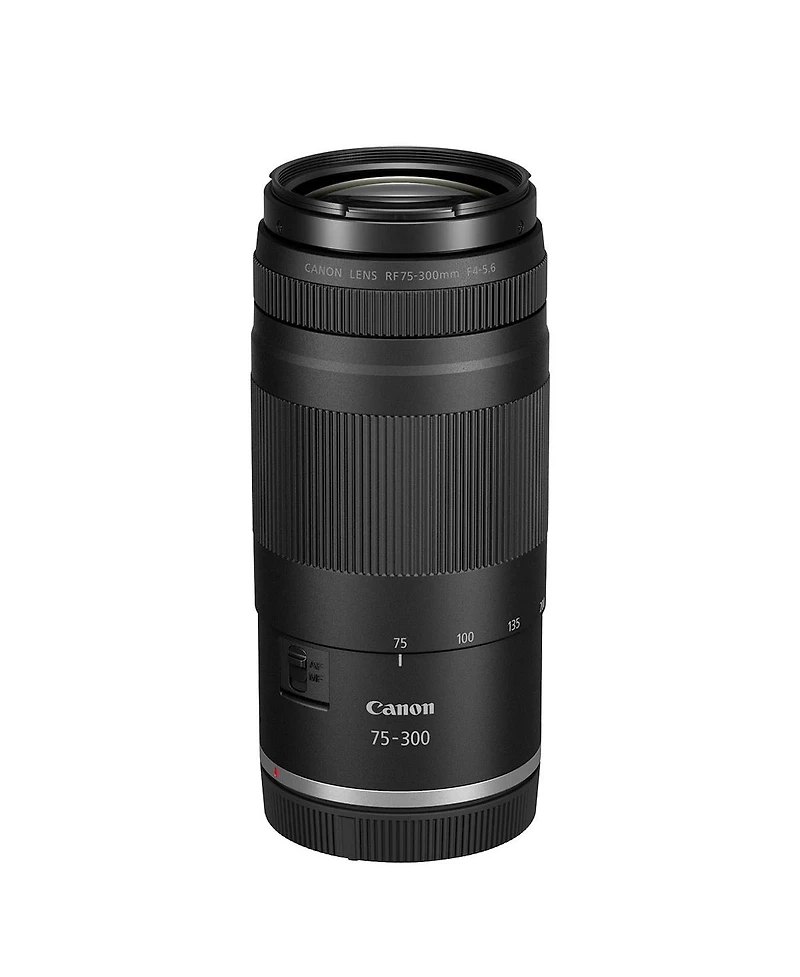Canon Rf 75-300mm f/4-5.6 Lens, Black, Bundle with 58mm Filter Kit, Lens Case, Cleaning Kit and Lens Cap Tether