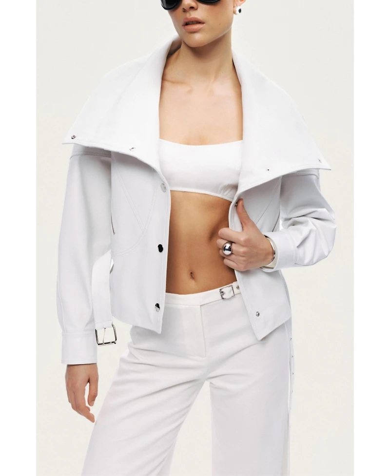 Nocturne Women's High-Neck Belted Jacket