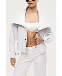 Nocturne Women's High-Neck Belted Jacket