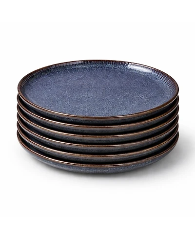 Porto Brasil Stoneware Linhas Dessert Plates, Set of 6