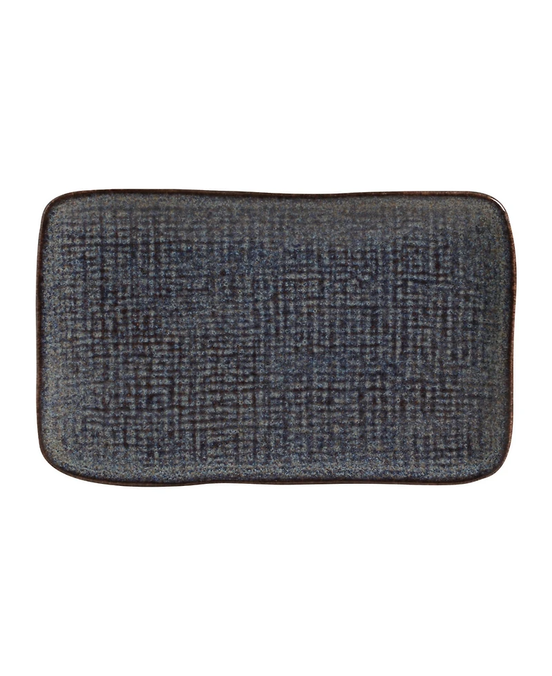 Porto Brasil 10.63" Stoneware Medium Rectangular Juta Platters, Set of 4