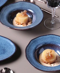 Porto Brasil Stoneware Deep Rim Dessert Plates, Set of 4