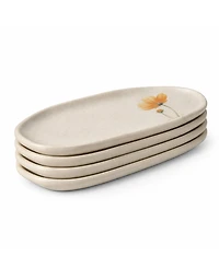 Porto Brasil Campestre Stoneware Shallow Oval Platters, Set of 4