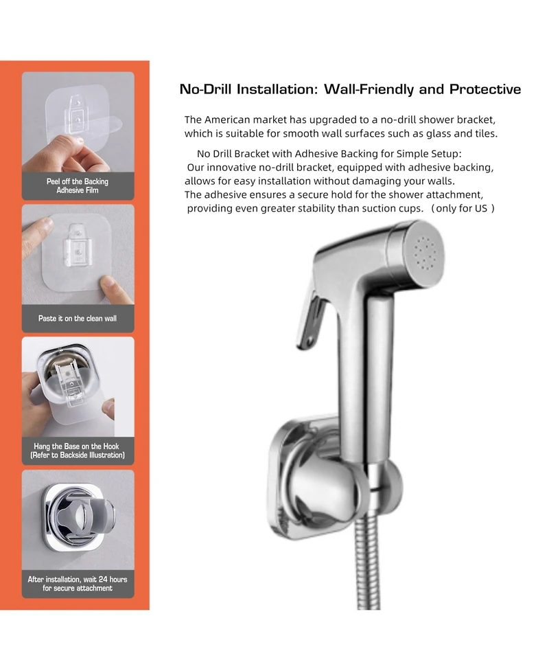 Aronkl Dog Shower Attachment Handheld Sprayer Diverter Wall Mount Universal Pet Bath Tool
