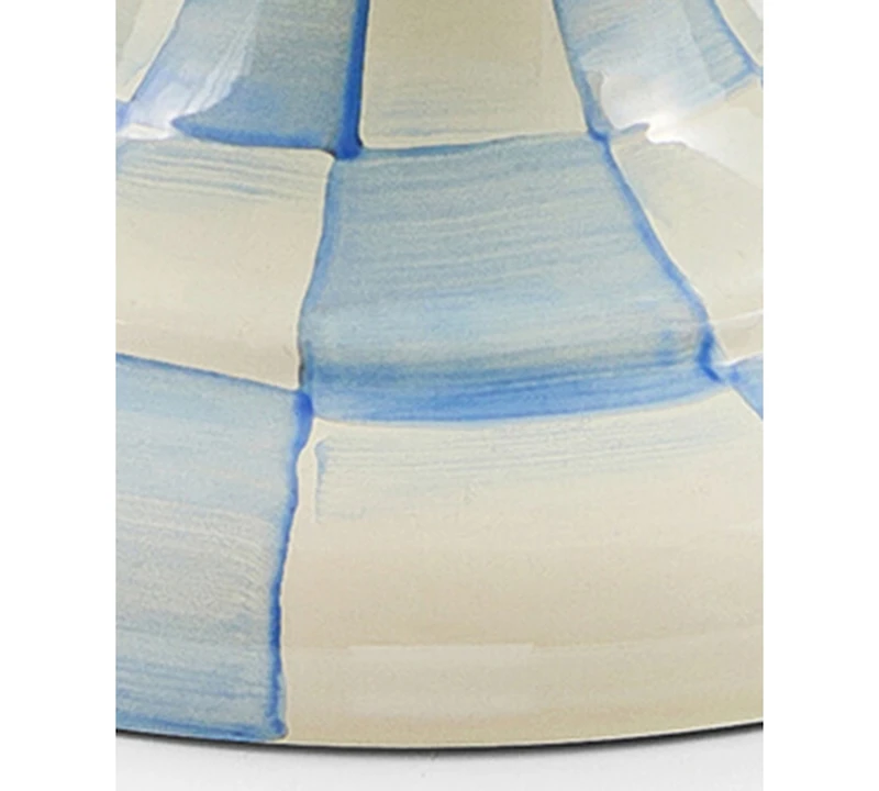 MacKenzie-Childs Sky Check Large Compote