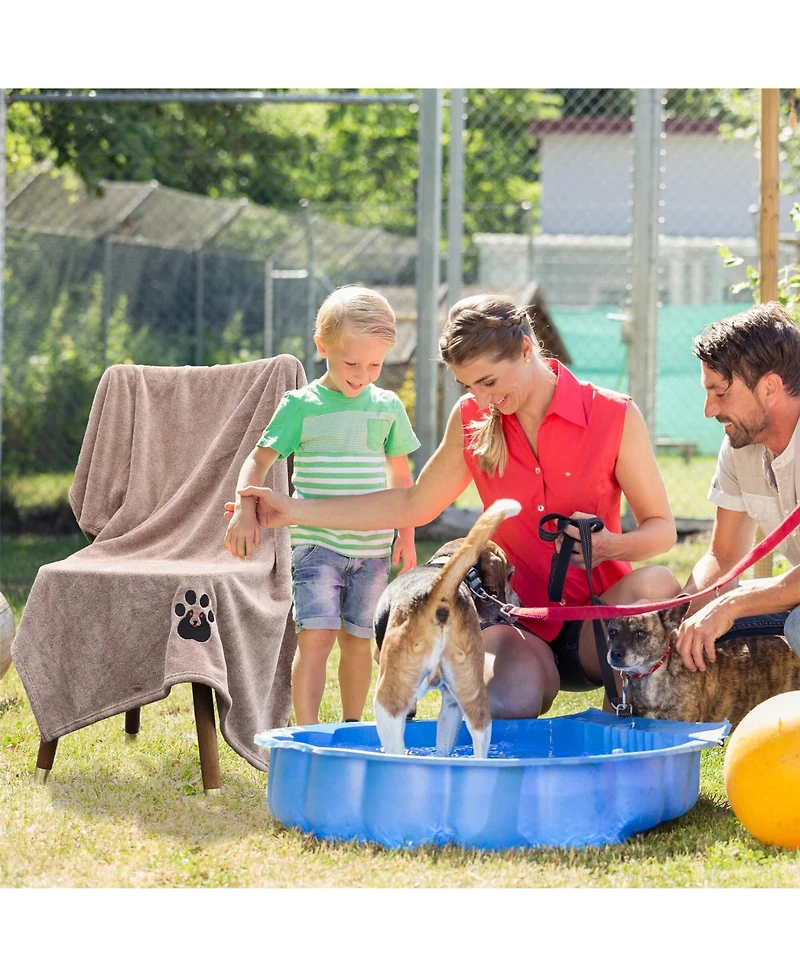 Aronkl 4 Pack Super Absorbent Microfiber Pet Towels for Dogs Cats Bath Drying