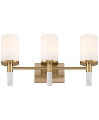 Possini Euro Design Lucius High Modern 3 Light Bathroom Vanity Wall Lamp Light Fixture Mount Hardwired Soft