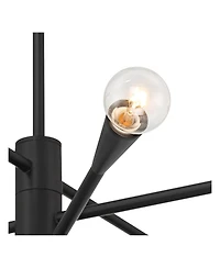 Possini Euro Design Livonia Matte Chandelier Modern Sputnik 8-Light Fixture for Dining Room House Foyer Kitchen