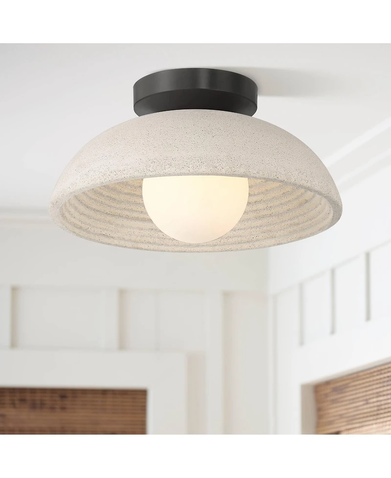 Possini Euro Design Positano Cement Ceiling Light