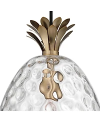 Possini Euro Design Pineapple Warm Hammered Glass Pendant Light