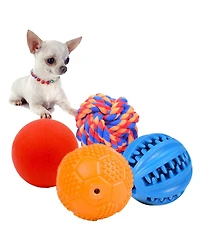 Aronkl Different Interactive Dog Toys Puzzle Balls Squeaky Food Dispensing Safe Durable for Medium Large Dogs