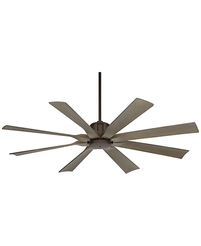 Possini Euro Design Defender Industrial Rustic Indoor Outdoor Ceiling Fan Remote Oil Rubbed Weathered Rated Patio