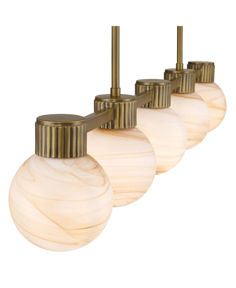 Possini Euro Design Possini Euro Jupiter Glass 5-Light Linear Chandelier