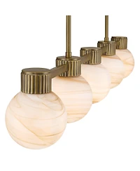 Possini Euro Design Possini Euro Jupiter Glass 5-Light Linear Chandelier