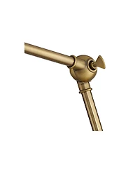 Barnes and Ivy Sania Modern Swing Arm Wall Lamp Brass Plug-in Light Fixture Adjustable Up Down Shade for Bedroom Bedside Living Room Home House