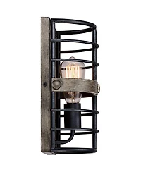Franklin Iron Works Lexi Rustic Farmhouse Industrial Wall Light Sconce Oil Rubbed Bronze Hardwire 8" Fixture for Bedroom Bathroom Vanity Reading House