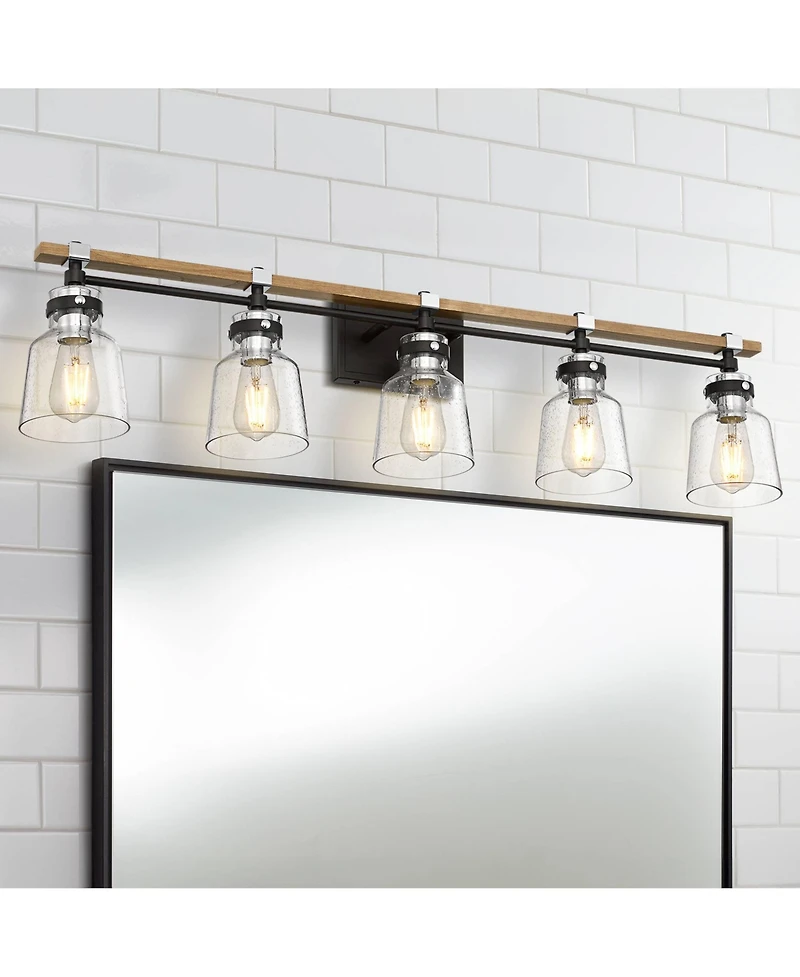 Possini Euro Design Broadway 41" High 5 Light Bathroom Vanity Wall Lamp Light Fixture Mount Over The Sink Mirror