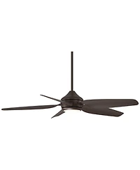 Casa Vieja 52" Modern Industrial Indoor Outdoor Ceiling Fan with Led Light Remote Control Bronze Damp Rated for Patio Exterior House Home Porch Gazebo